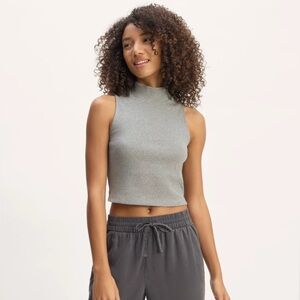 Everlane Gray Mock Neck Tank Top